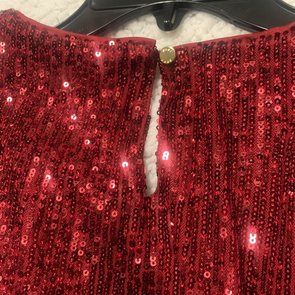 NWOT DKNY Sequin Top - Red - Picture 5 of 5